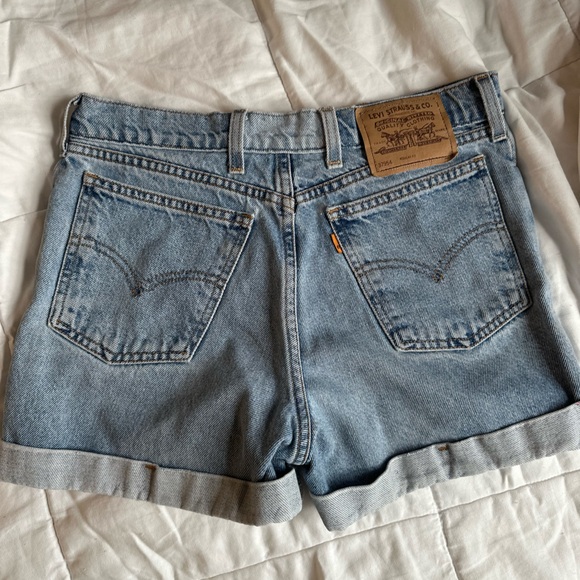 levis orange tab vintage lightwash regular fit denim shorts - Picture 5 of 7